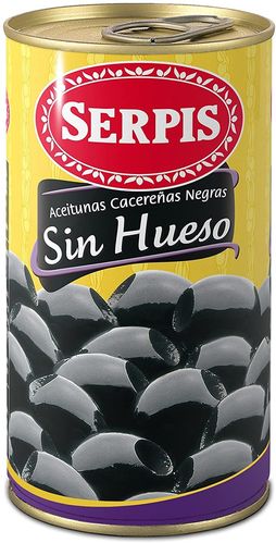 Aceitunas negras sin hueso Serpis 350g