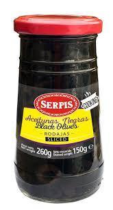 Aceitunas negras en rodajas Serpis 260g