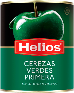 Cerezas verdes en almíbar Helios 1kg