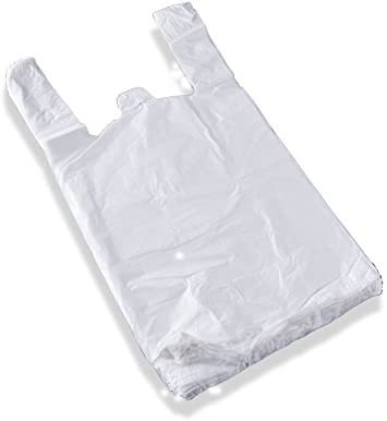 Bolsa Camiseta 30x50 blanca degradable 200u