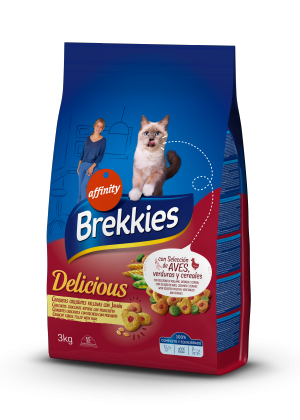Brekkies Delicious Aves, verduras y cereales 3kg