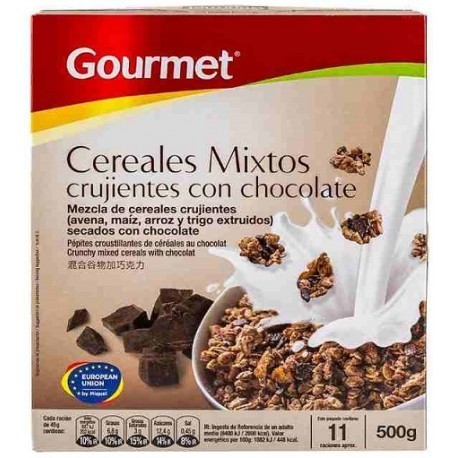 Gourmet Cereales mixtos crujientes con chocolate