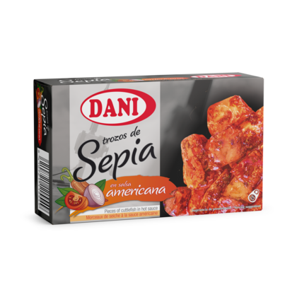 Trossos de sípia en salsa americana Dani