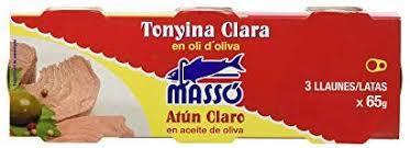Tonyina Clara en oli d'Oliva Massó 3 x 65g