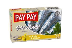 Sardines en oli de girasol Pay Pay 120g