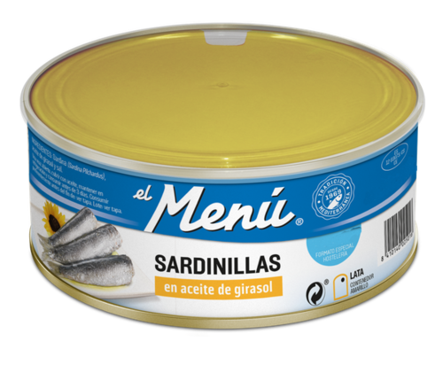 Sardinillas en aceite de girasol El Menú 1kg